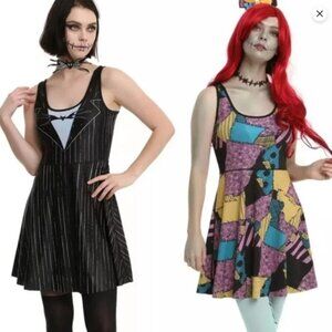 Disney The Nightmare Before Christmas Jack & Sally Reversible Dress Sz S